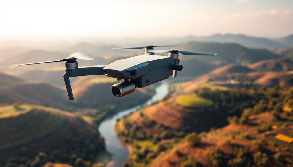 A high-altitude drone hovering above a lush, verdant landscape, its sleek DJI Mini Pro 5 camera capturing the scene with stunning clarity. The drone's streamlined silhouette is illuminated by soft, diffused natural lighting, casting dynamic shadows that accentuate its elegant form. The camera's advanced optics and sensors render the intricate details of the terrain below - rolling hills, winding rivers, and vibrant flora - with exceptional sharpness and vivid color. The image conveys a sense of serene, aerial observation, showcasing the impressive capabilities of the DJI Mini Pro 5's compact yet powerful camera system. A high-altitude drone hovering above a lush, verdant landscape, its sleek DJI Mini Pro 5 camera capturing the scene with stunning clarity. The drone's streamlined silhouette is illuminated by soft, diffused natural lighting, casting dynamic shadows that accentuate its elegant form. The camera's advanced optics and sensors render the intricate details of the terrain below - rolling hills, winding rivers, and vibrant flora - with exceptional sharpness and vivid color. The image conveys a sense of serene, aerial observation, showcasing the impressive capabilities of the DJI Mini Pro 5's compact yet powerful camera system.