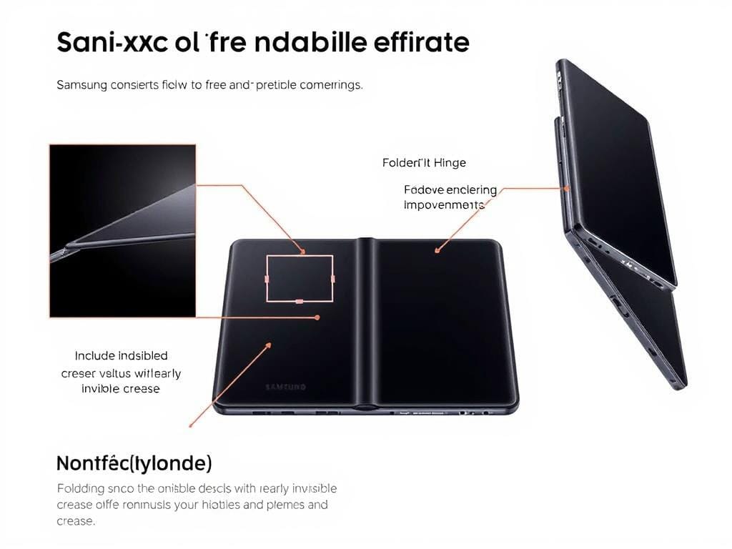 Concept design of Samsung's next-generation foldable devices showing improved hinge mechanism Concept design of Samsung's next-generation foldable devices showing improved hinge mechanism
