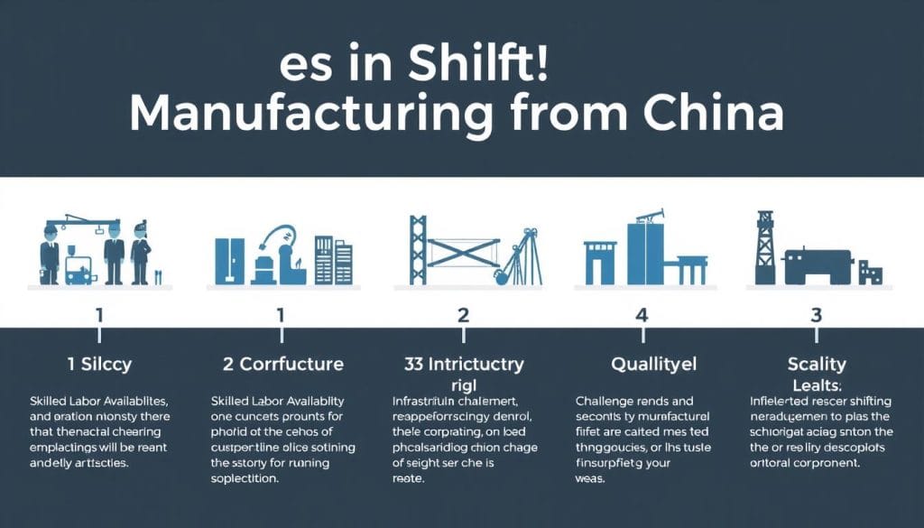 Infographic showing the challenges Apple faces in shifting manufacturing away from China Infographic showing the challenges Apple faces in shifting manufacturing away from China