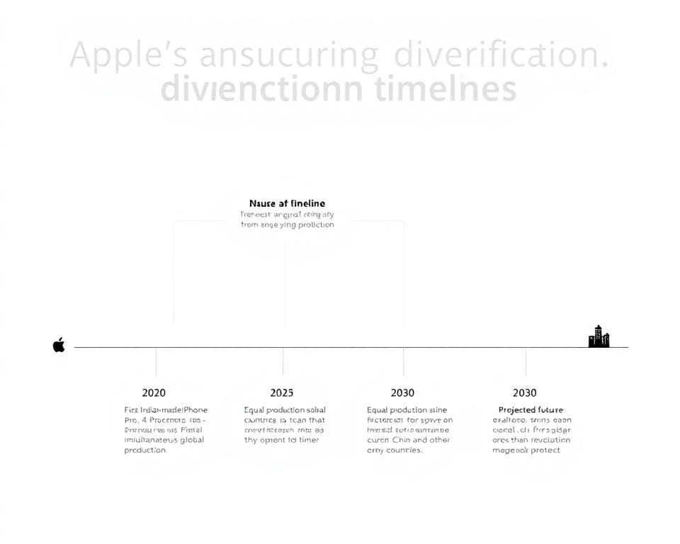 Projected timeline of Apple's manufacturing diversification strategy through 2030 Projected timeline of Apple's manufacturing diversification strategy through 2030
