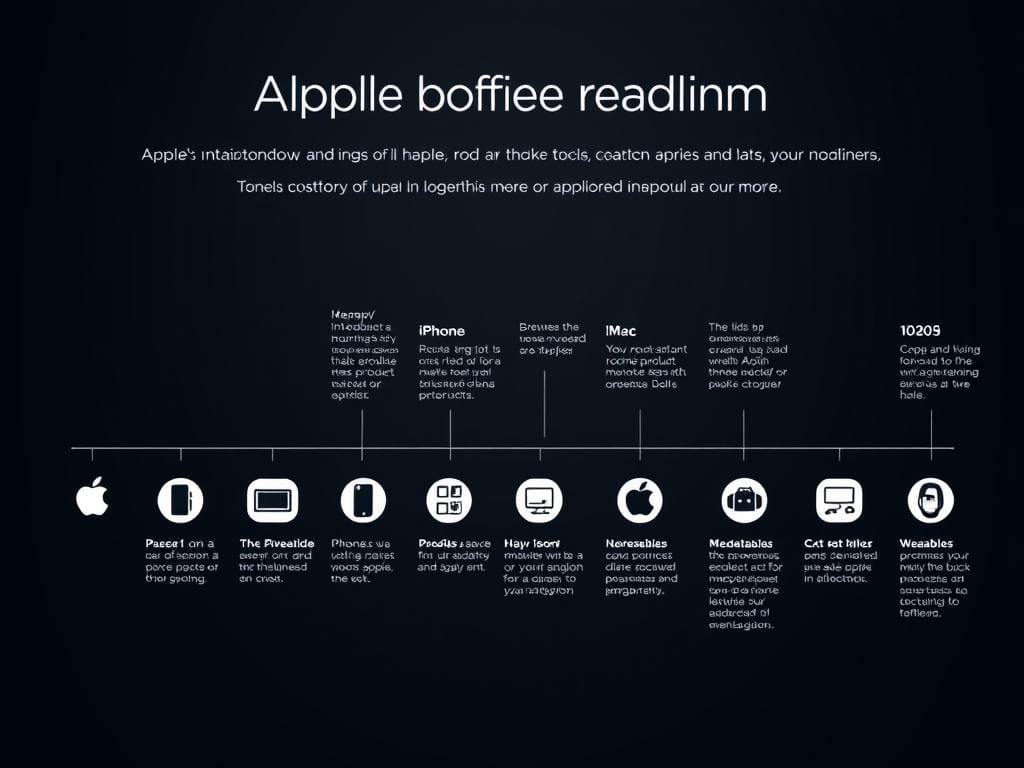 Timeline of Apple's product roadmap and innovation pipeline