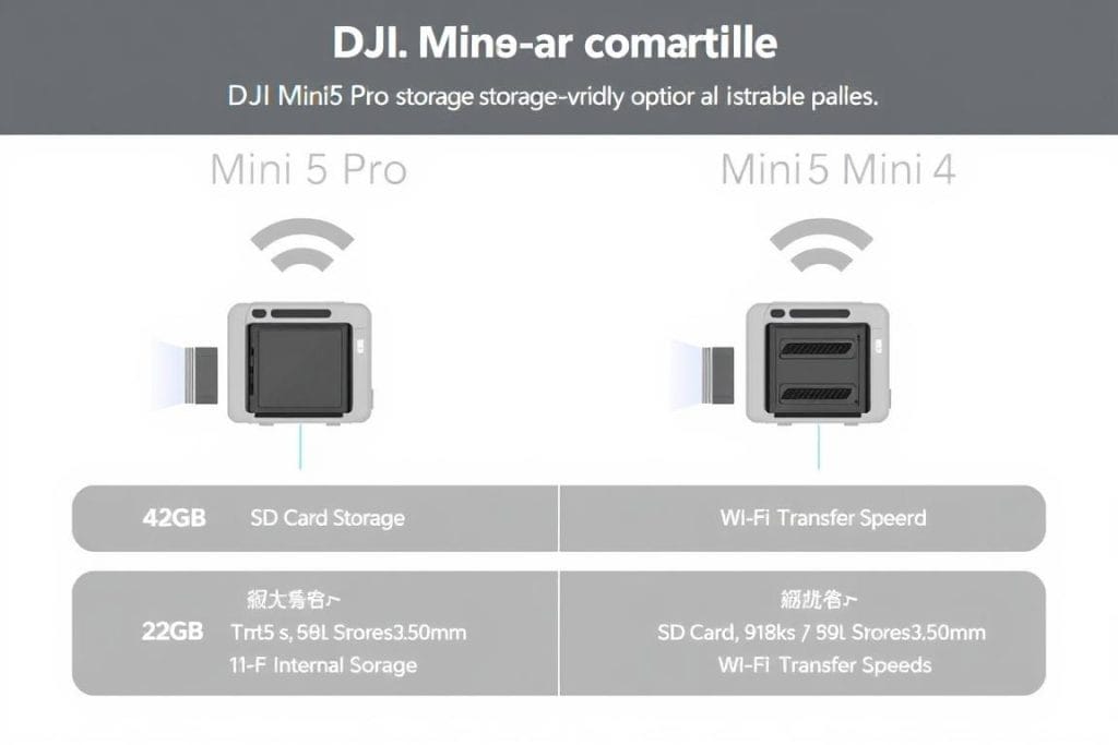 Comparison of storage options and connectivity features between Mini 5 Pro vs. Mini 4 Pro Comparison of storage options and connectivity features between Mini 5 Pro vs. Mini 4 Pro