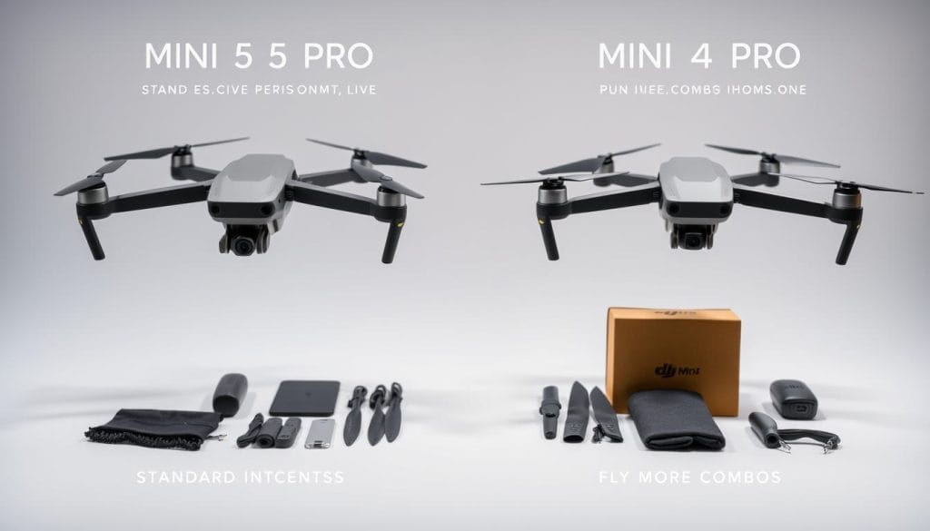 Mini 5 Pro and Mini 4 Pro with price tags showing the value proposition of Mini 5 Pro vs. Mini 4 Pro Mini 5 Pro and Mini 4 Pro with price tags showing the value proposition of Mini 5 Pro vs. Mini 4 Pro